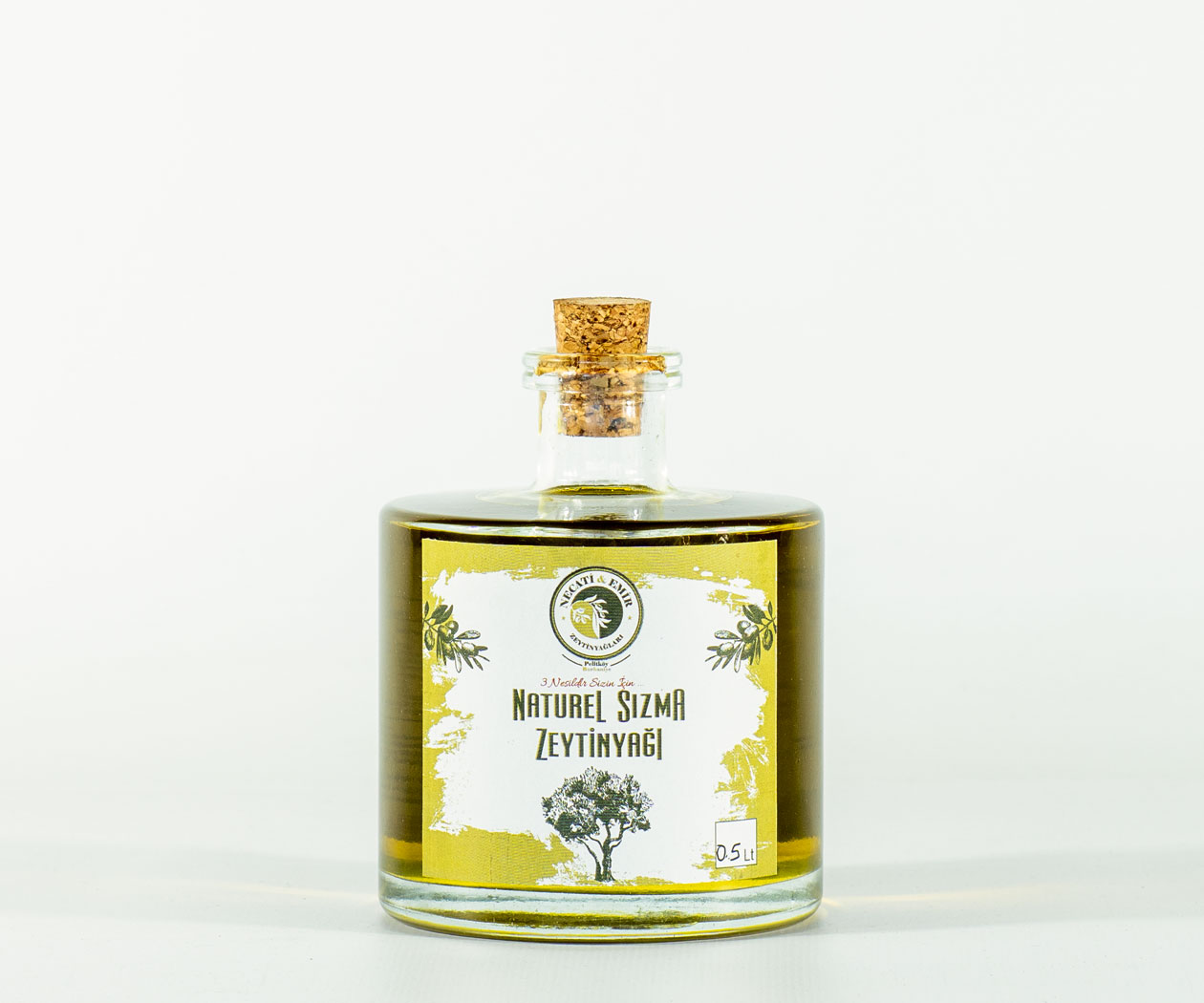 Hediyelik Cam Şişe Zeytinyağı (0,5 Lt)