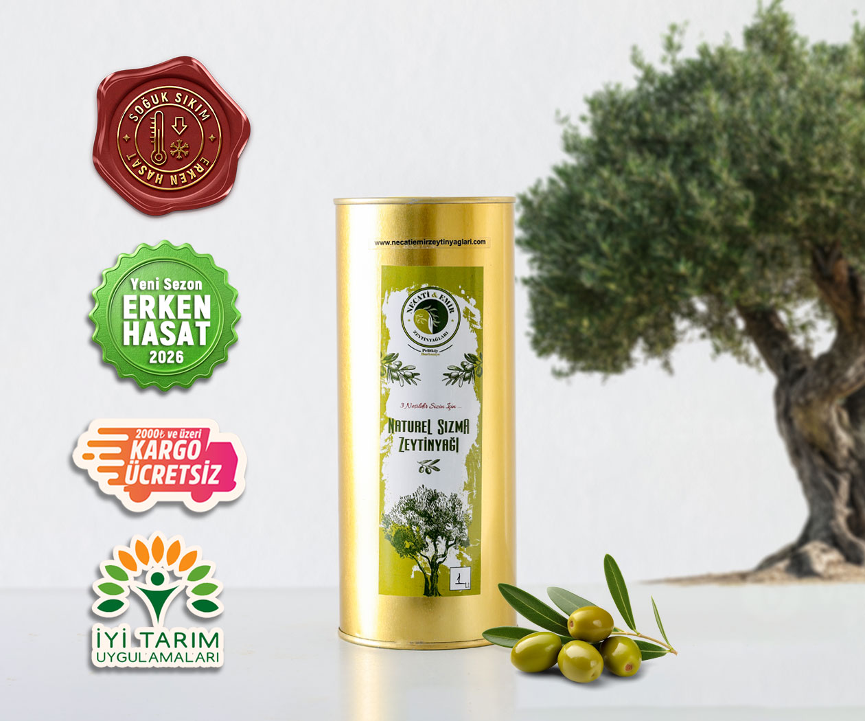Natürel Sızma Zeytinyağı (1 Lt) necati-emir-zeytinyaglari-zeytinyagi-1litre---