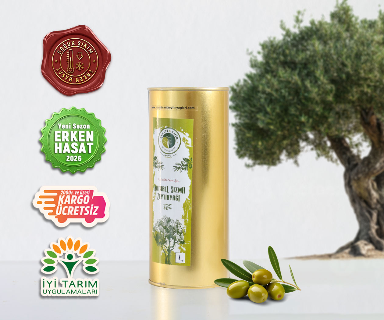 Natürel Sızma Zeytinyağı (1 Lt) necati-emir-zeytinyaglari-zeytinyagi-1litre---